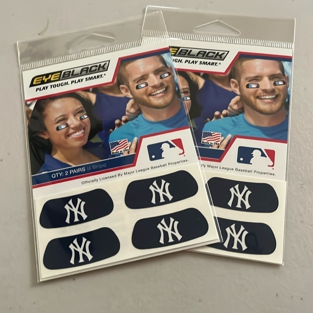 New York Yankees MLB Eye Black stickers. Set of 2 packages.  NWT.  Baseball